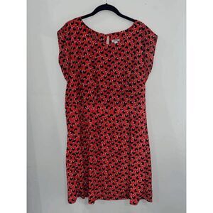 Old Navy Red Heart Print Dress - Size Large
